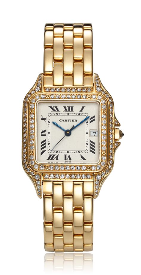 cartier watch full diamond|cartier panthere watch with diamonds.